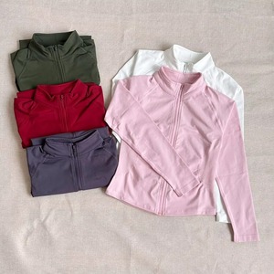 Chaqueta atlética ligera con cremallera para mujer, Top de Yoga de manga larga con características deportivas de compresión transpirables para Fitness y Yoga - Product Image 4