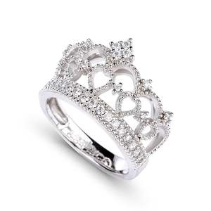 Jeulia <b>Crown</b> Design Sterling Silver Children's Fashion <b>Ring</b> with Zircon - Product Image 2