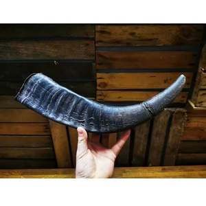 Corne à boire viking en corne de buffle 100% naturelle et écologique, polie, pour bière/eau, meilleure qualité, vente en gros, Inde, sur mesure - Product Image 6