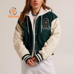 Chaqueta corta universitaria de estilo Vintage para mujer, algodón transpirable de Color sólido, última llegada 2025, de larga duración para adultos, precio bajo - Product Image 4