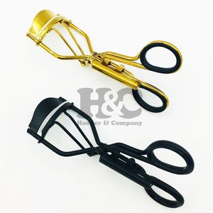 Recourbe-cils miniature personnalisé en acier inoxydable écologique de qualité supérieure, noir, outil de beauté avec des cils dorés, testé à la main, impression laser - Product Image 1