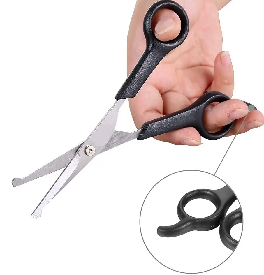 Professional Pet Grooming Scissors with Round Tip Stainless Steel for Dogs and Cats