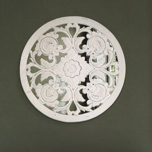 OEM personalizado tallado blanco Floral Venta caliente madera pared arte decorativo madera pared arte para decoración del hogar suministros a granel - Product Image 6