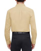 Faible MOQ Vente en gros Chemises classiques pour hommes à poignets mousquetaires, manches longues, 100% Coton, pour tenue professionnelle, coupe standard, écologiques, teintes unies