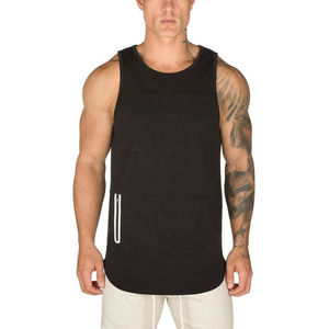 Camiseta de tirantes para hombre al por mayor de la mejor calidad, Camiseta deportiva personalizada para gimnasio, camisetas sin mangas para hombre, camiseta de Color puro - Product Image 5