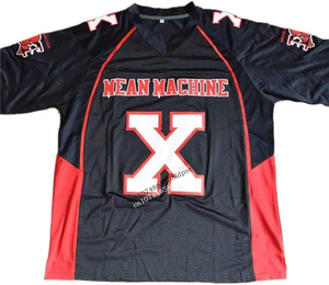 Maillot de football américain en maille rétro cousu sur mesure, chemise de pratique à manches courtes pour clubs et équipes - Product Image 1