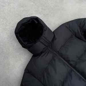 Chaqueta acolchada de algodón con logotipo frontal personalizado de invierno para hombre con Abrigo con capucha transpirable inteligente informal de alta calidad - Product Image 3