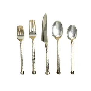 Dinner Tableware Cutlery Set Stainless Steel Silver Polished Royal Unbreakable Dinner Cutlery Set Key Design End - Product Image 5