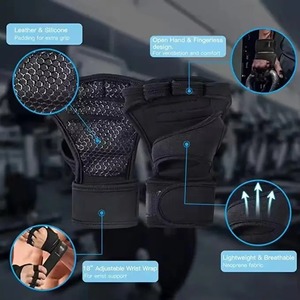Guantes de cuero de alta calidad para gimnasio, etiqueta personalizada, hechos en fábrica, calidad superior, precio razonable, gran oferta - Product Image 3