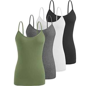 2025 <b>Women's</b> Plus Size Cotton / Bamboo Fiber Tank Tops for Gym Fitness Workout Crewneck <b>Vest</b> for Summer Exercise From Pakistan - Product Image 4