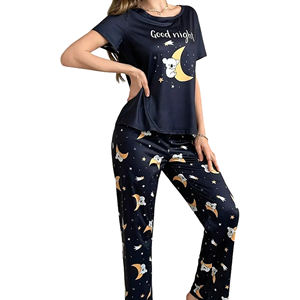 Pijamas largos de seda de lujo de tamaño personalizado, ropa de dormir de seda azul brumoso, pijamas de seda orgánica para mujer, novedad de 2025 - Product Image 1