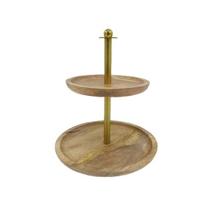 Printed Design Round Shape Wooden <b>Cake</b> <b>Stand</b> Natural Finishes for Wedding Birthday Party Display <b>Stand</b> Customized Bulk - Product Image 3
