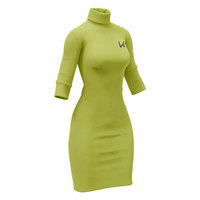 Benutzer definierte Frauen Wolle Winter Einfache gerade Roll kragen pullover Langarm Casual Strick pullover Kleid