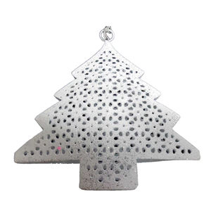 Décoration de Noël faite à la main fer X Mas arbre feuille d'argent ornement de Noël suspendu pour la décoration de la maison personnalisée - Product Image 3