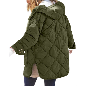 Chaqueta acolchada cálida de Invierno para mujer, chaqueta de poliéster de alta calidad, chaqueta acolchada transpirable de color personalizado - Product Image 5