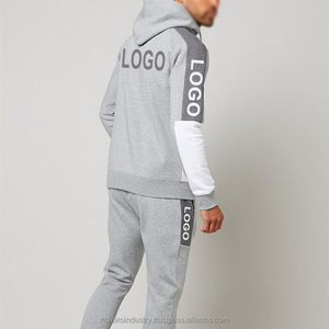 Ropa deportiva cómoda de algodón para hombre al por mayor, logotipo personalizado, longitud completa, cremallera dividida, teléfono, canguro, bolsillo, conjunto de ropa de entrenamiento - Product Image 5