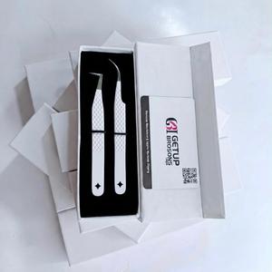 Vente en gros de pinces à extensions de cils GETUP BROSONS IMPEX, revêtement en poudre blanche, acier inoxydable, logo personnalisé, instrument de beauté - Product Image 5