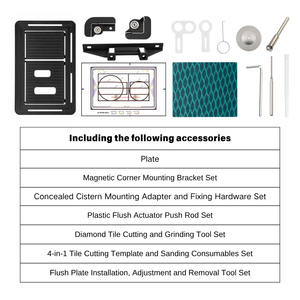 Kit de instalación de placa de descarga para inodoro, compatible con panel M1, para cisterna empotrada, con consumibles - Product Image 2