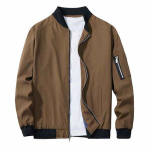 Chaqueta Bomber Deportiva Personalizada de Lona para Hombre, Servicio OEM, Alta Calidad 2025 - Product Image 1