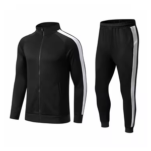 Ropa de calle en blanco personalizada para hombre, conjunto deportivo liso, chándales deportivos para hombre, conjunto de pantalones y sudadera con cremallera personalizada - Product Image 5