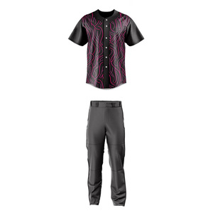 Haute qualité personnalisé Baseball Jersey chemises boutonnées Cheer Team Baseball uniformes Baseball porte - Product Image 6