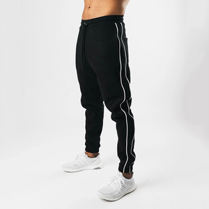 OEM Custom Streetwear Sweatpants Cotton Casual Jogger Mens Stacked <b>Pants</b> With Bottom Zipper Opening - Product Image 2