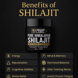 Private Label 50g Packaging Food Grade <b>Pure</b> <b>Himalayan</b> <b>Shilajit</b> Resin Natural Source 85+ Trace Minerals Fulvic Acid Wild - Product Image 3