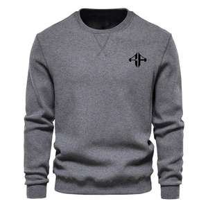 เสื้อสเวตเตอร์ลำลองของผู้ชายสำหรับฤดูหนาวเสื้อสเวตเตอร์ผ้าคอตตอนแบบสวมหัวแห้งเร็วงานตาม100% - Product Image 3