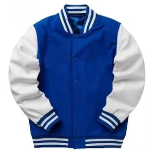 <b>Varsity</b> <b>Jacket</b> Letterman with <b>Purple</b> Wool Body and Beige Leather Sleeve CollegeBaseballjacket for men DDP Shipping - Product Image 4