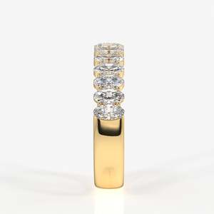Oval Cut Lab Grown Diamond Wedding <b>Ring</b> with 14k Gold Band - Product Image 3