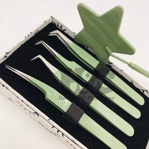 Pince à épiler de haute qualité pour extension de cils pince à épiler Extension de cils Logo de marque privée offre pince à cils vison - Product Image 1