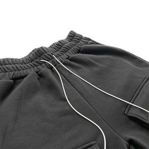 Pantalones cortos holgados informales de algodón 100% cómodos para hombre, estilo callejero, antiarrugas y con estampado de logotipo personalizado, ajuste relajado - Product Image 6