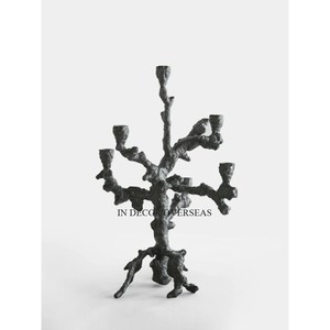 Ensemble de concepteur d'arbre fini antique en laiton de 2 bougeoirs de mariage et d'événements accessoires décoratifs de pièce maîtresse de Table - Product Image 3