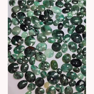 Esmeralda zambiana natural 3mm 4mm 5mm cabujón redondo 150 CTS lote Iroc ventas alta calidad Esmeralda cabina redonda piedras preciosas sueltas - Product Image 3