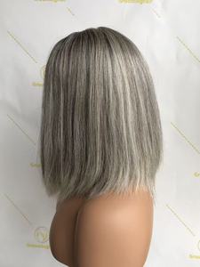 En stock perruque juive en soie de cheveux humains vierges européens de luxe perruques casher pour Solutions de perte de cheveux - Product Image 3