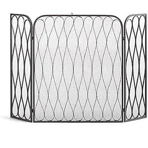 Grille de protection contre le feu en fil métallique pour extérieur, accessoires pour foyer, écran de cheminée avec portes, grand écran de protection plat - Product Image 6