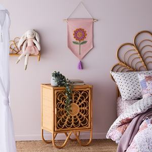 Belle armoire en rotin floral armoire de rangement de vêtements pour enfants meilleures ventes armoires pour enfants - Product Image 3