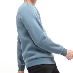 Sweat-shirt pour homme de haute qualité, col montant uni, manches longues, style unique, polyester/coton - Product Image 2