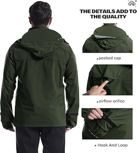 Veste coupe-vent matelassée personnalisée en gros, veste d'hiver pour homme avec fermeture éclair latérale et poches, imperméable coupe-vent - Product Image 6