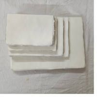 Revues de recharge de papier fait main en coton blanc sur mesure fabriqués à partir de papiers faits à la main en coton avec des bords décalés