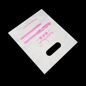 डाई कट बैग रंग लाल गारंटीकृत पुनर्चक्रण पी साइड गस्सेट प्लास्टी वाहक शॉपिंग पैकेजिंग - Product Image 4