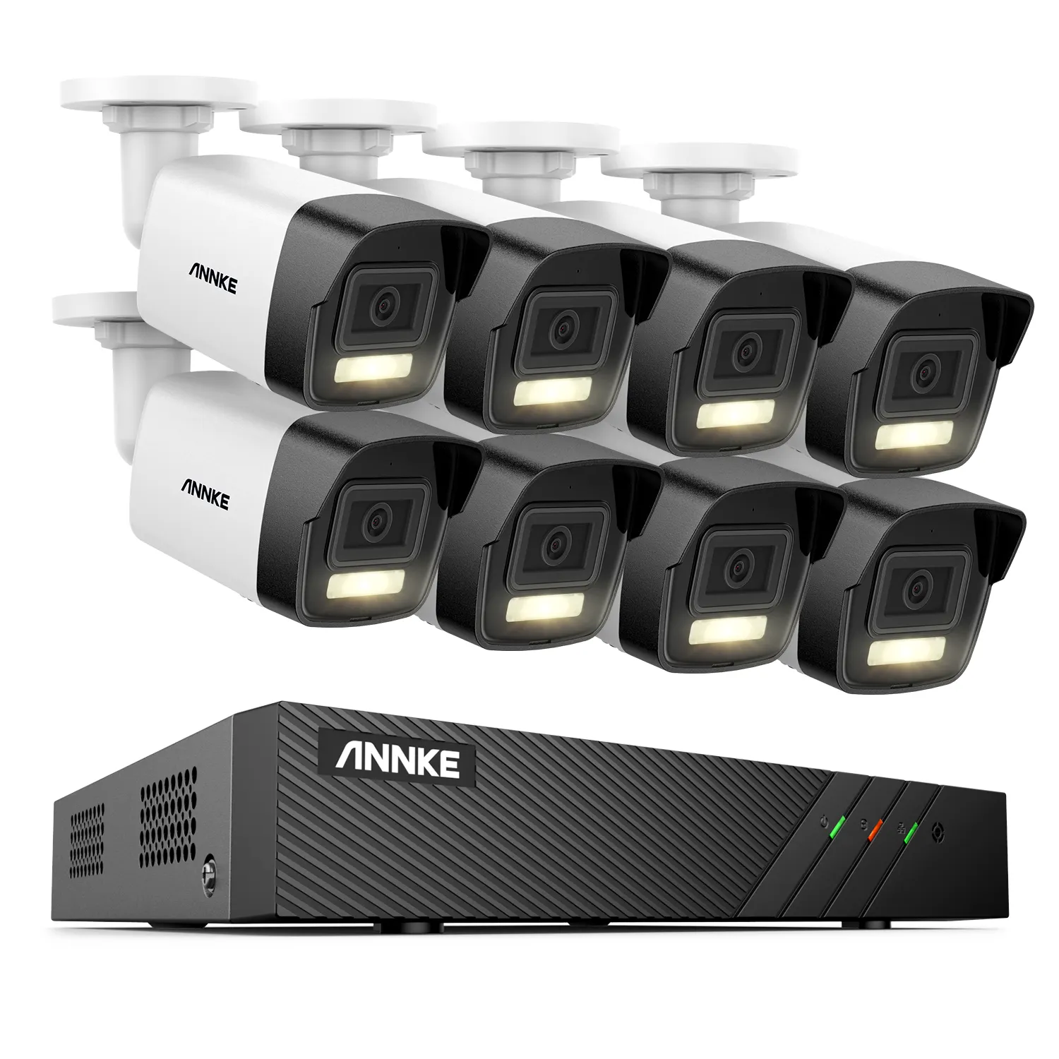 ANNKE H600 6MP 8CH POE NVR 8 Caméra CCTV Caméra Système 3K AI Smart Dual Light IP Caméra de Sécurité avec Audio Étanche