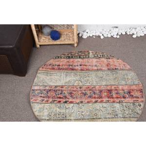 พรมขนแกะสีเบจแบบวินเทจขนาด3.6x3.6ฟุตดีไซน์แบบแอบสแตรกต์ทรงสี่เหลี่ยมผืนผ้าสำหรับห้องนอนห้องนั่งเล่นแผ่นรองทำจากยาง - Product Image 5