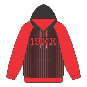 Année de fondation KAP Noir Pull à capuche Blanc Manches raglan Rayures Mélange de coton Fraternité Grecque Vêtements Divine Nine HBCU - Product Image 2