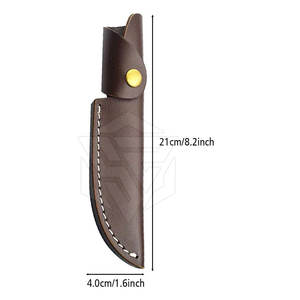 ซองมีดหนังทำด้วยมือแบบกำหนดเองปลอกมีดหนังแท้ PU สำหรับมีดล่าสัตว์กลางแจ้ง - Product Image 4