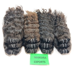 100% vendeur vierge aligné sur les cuticules non traitées Extensions de cheveux humains du Temple indien tissage ondulé faisceaux naturels de cheveux humains - Product Image 3