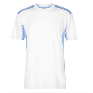 T-shirt à manches courtes en coton avec logo personnalisé, brodé, imprimé, respirant, de couleur unie, coupe ample 100% coton pour hommes - Product Image 5