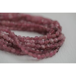 Collar de Cuentas de Turmalina Rosa Rubelita Facetadas en Forma de Moneda - Product Image 2