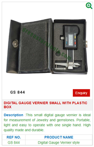 Digital Gauge Vernier <b>Small</b> With Plastic <b>Box</b> GS 844 for Jewelry <b>Tools</b>-Jewellery <b>Tools</b> - Product Image 2