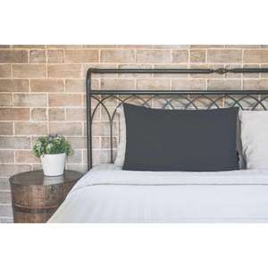 Funda de Almohada de Hotel de Lujo, 50x70cm, Negra, de Polialgodón, Suave y Transpirable, Forma Rectangular, Técnica de Tejido Sólido, 20x28 - Product Image 4